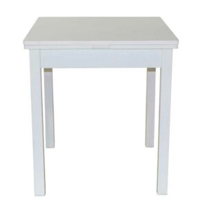 Möbel4Life Ausziehbarer Tisch in Weiß zwei Ansteckplatten