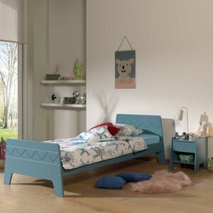 4Home Kinder Jugendbett in Blau modernes Design