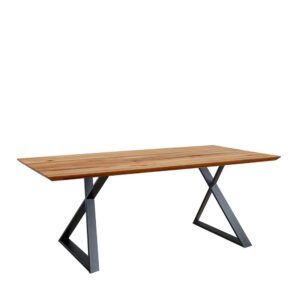 4Home Bügelgestell Tisch mit Massivholzplatte Zerreiche