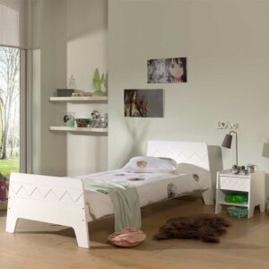 4Home Jugendbett in Weiß modernes Design