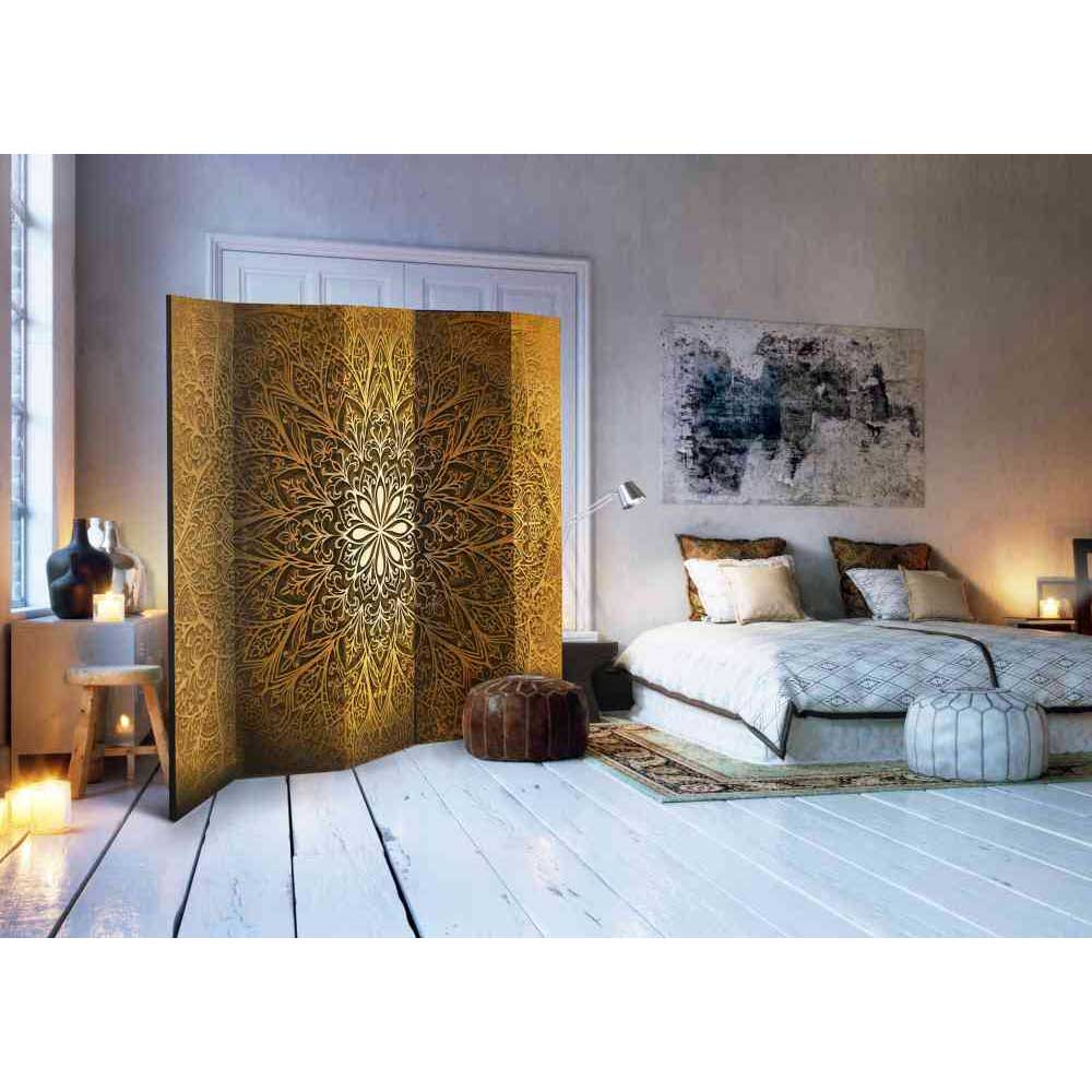 4Home Spanische Wand mit Mandala Muster Braun und Goldfarben