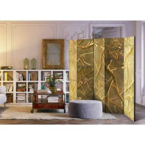 4Home Spanischer Raumteiler in Blattgold Optik 225 cm breit