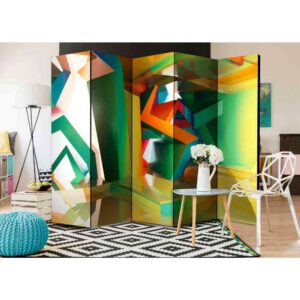 4Home Spanische Wand in Bunt abstrakten Design