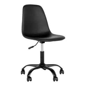 4Home Bürostuhl mit Schalensitz schwarzer Kunstlederbezug