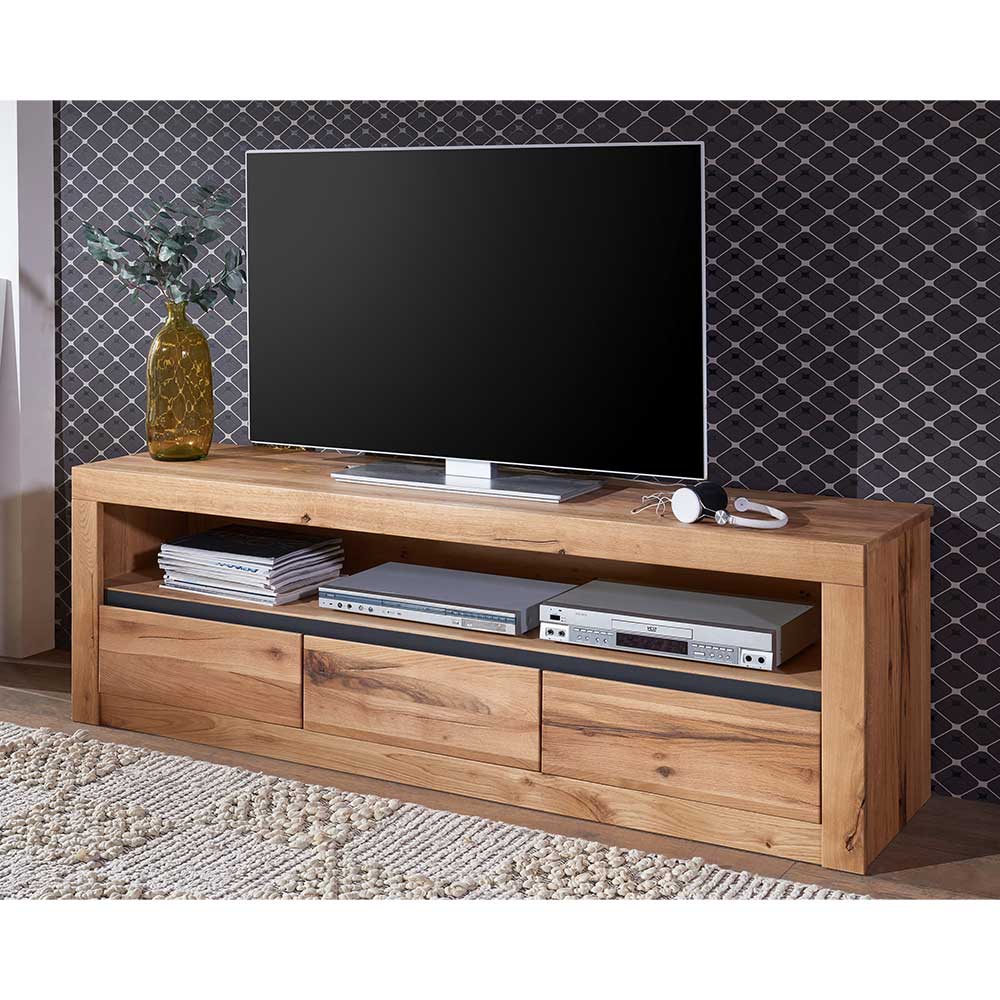 Basilicana TV Sideboard aus Wildeiche Massivholz Zerreiche Massivholz