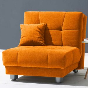TopDesign Design Sessel in Gelb Flachgewebe Schlaffunktion