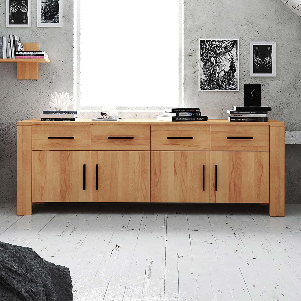 Basilicana Sideboard aus Kernbuche Massivholz 200 cm