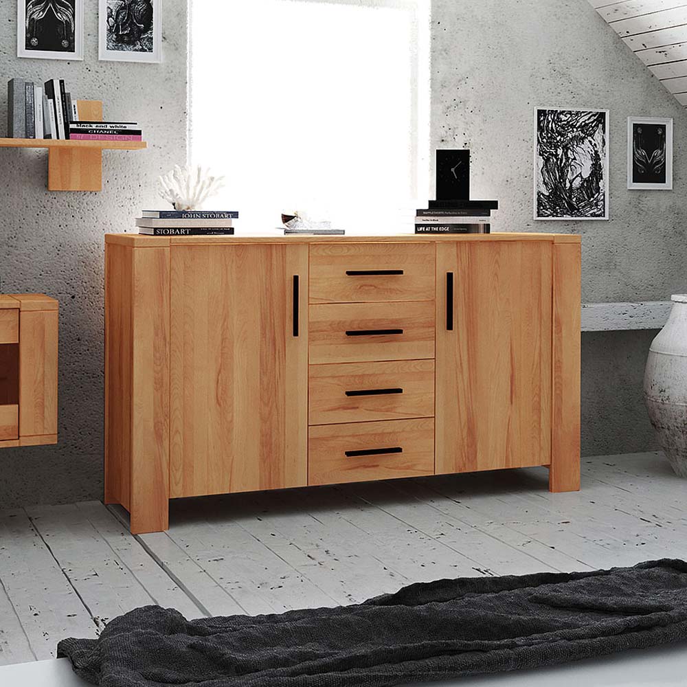 Basilicana Wohnzimmer Sideboard aus Kernbuche massiv geölt