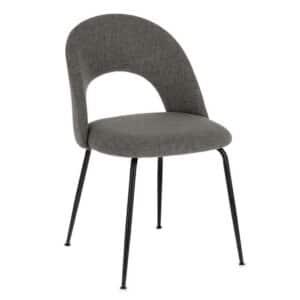 4Home Moderne Esstisch Stühle in Dunkelgrau Metallgestell (4er Set)