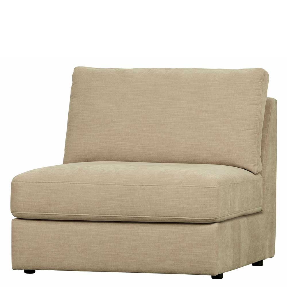 Basilicana Sofa Einsitzer Eckelement Modul in Beige Rücken echt bezogen