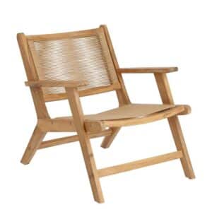 4Home Holz Sessel aus Kunstrattan Akazie
