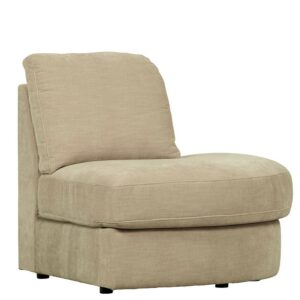 Basilicana Sofa Abschluss Element rechts in Beige Webstoff einem Sitzplatz