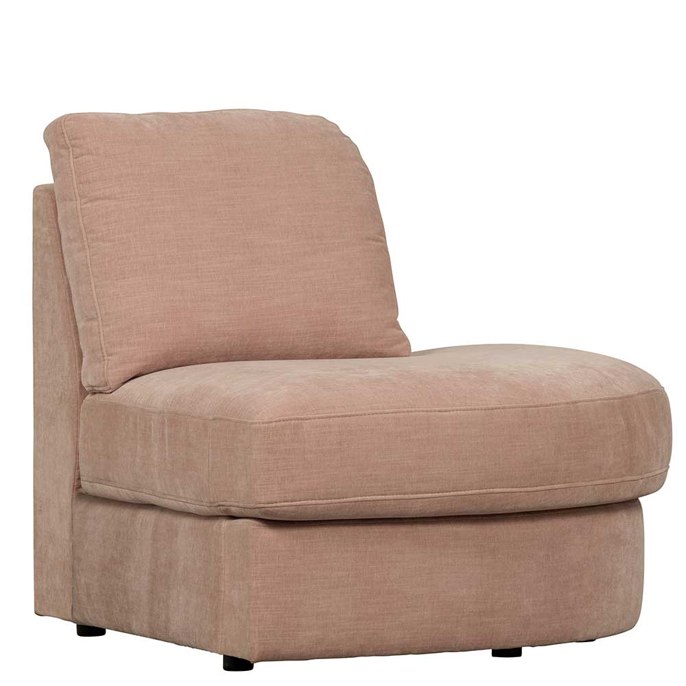 Basilicana Sofa Modul Element Ende in Rosa Rücken echt bezogen