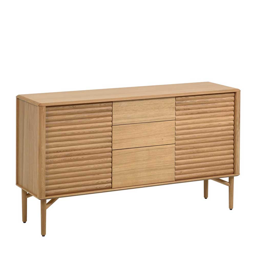 4Home Skandi Sideboard in Eichefarben Push to open Funktion