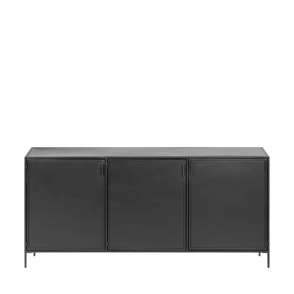 4Home Schwarzes Sideboard aus Metall Industrie Stil