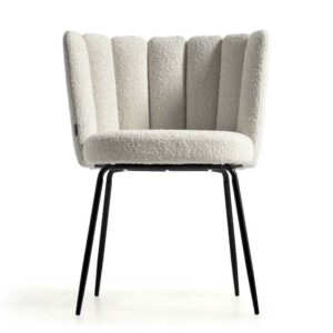 4Home Esstisch Stühle in modernem Design Weiß & Schwarz (2er Set)