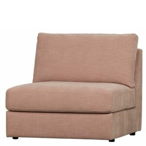 Basilicana Einsitzer Couch Element Rosa Rücken echt bezogen Webstoff