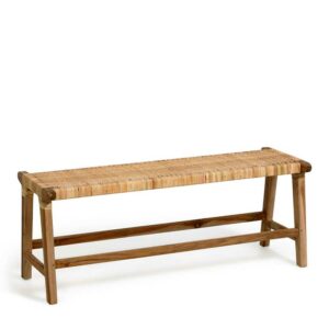 4Home Küchenbank aus Teak Massivholz Rattan