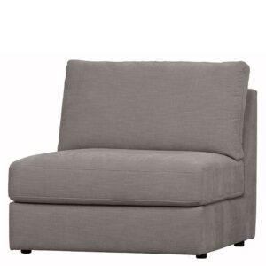 Basilicana Einsitzer Couch Grau Rücken echt bezogen Webstoff Bezug