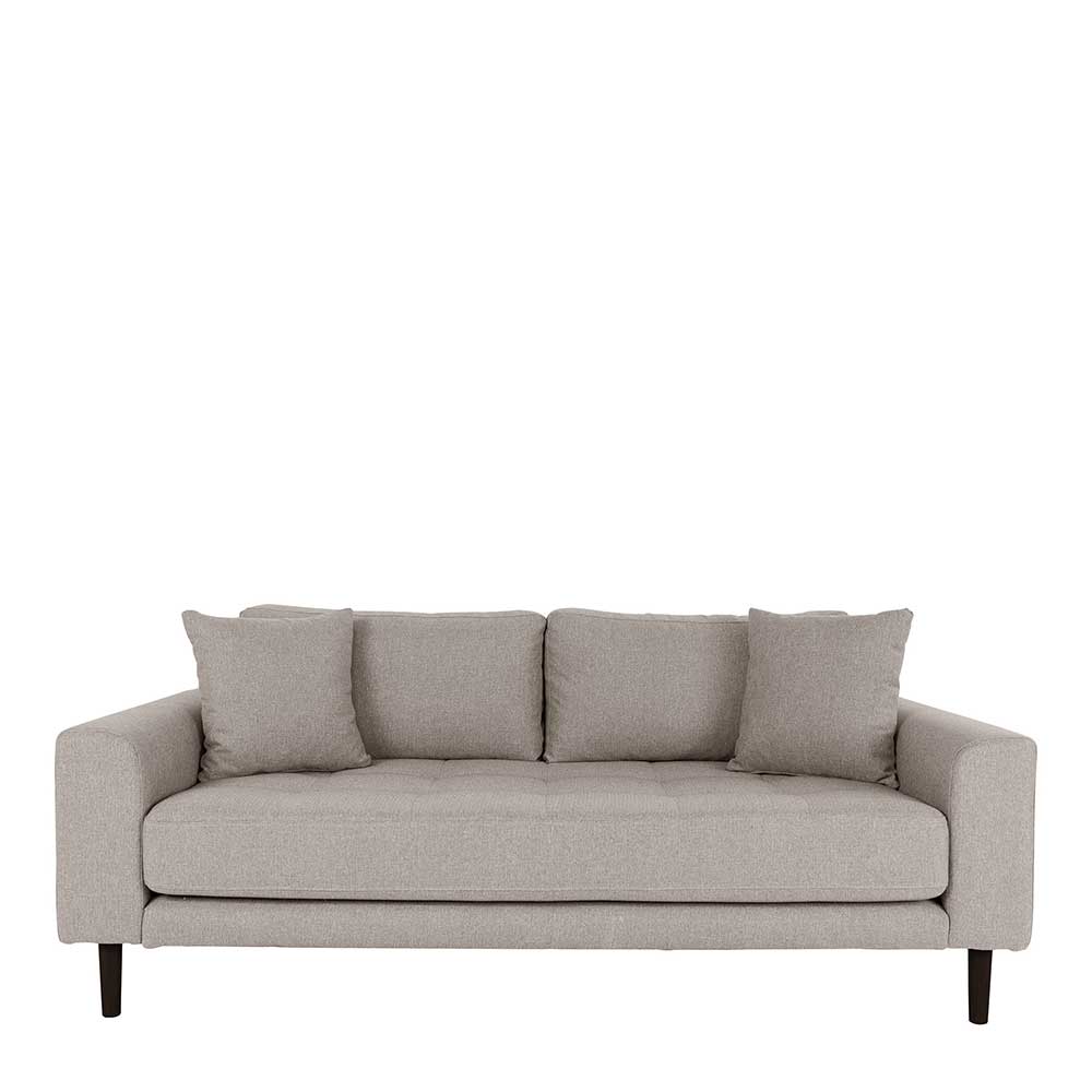 4Home Wohnzimmer Sofa im Skandi Design Beigegrau und Schwarz