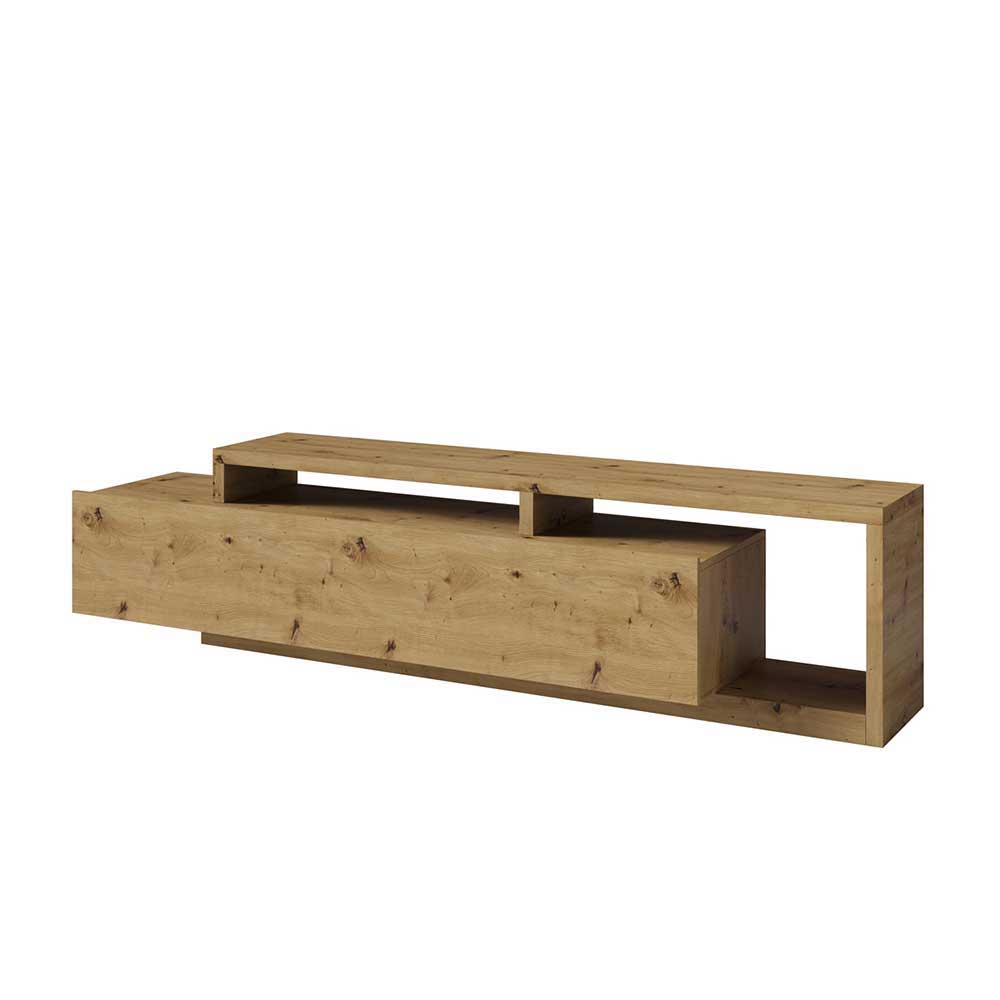 4Home Fernsehunterschrank in Wildeichefarben 219 cm breit - 45 cm tief