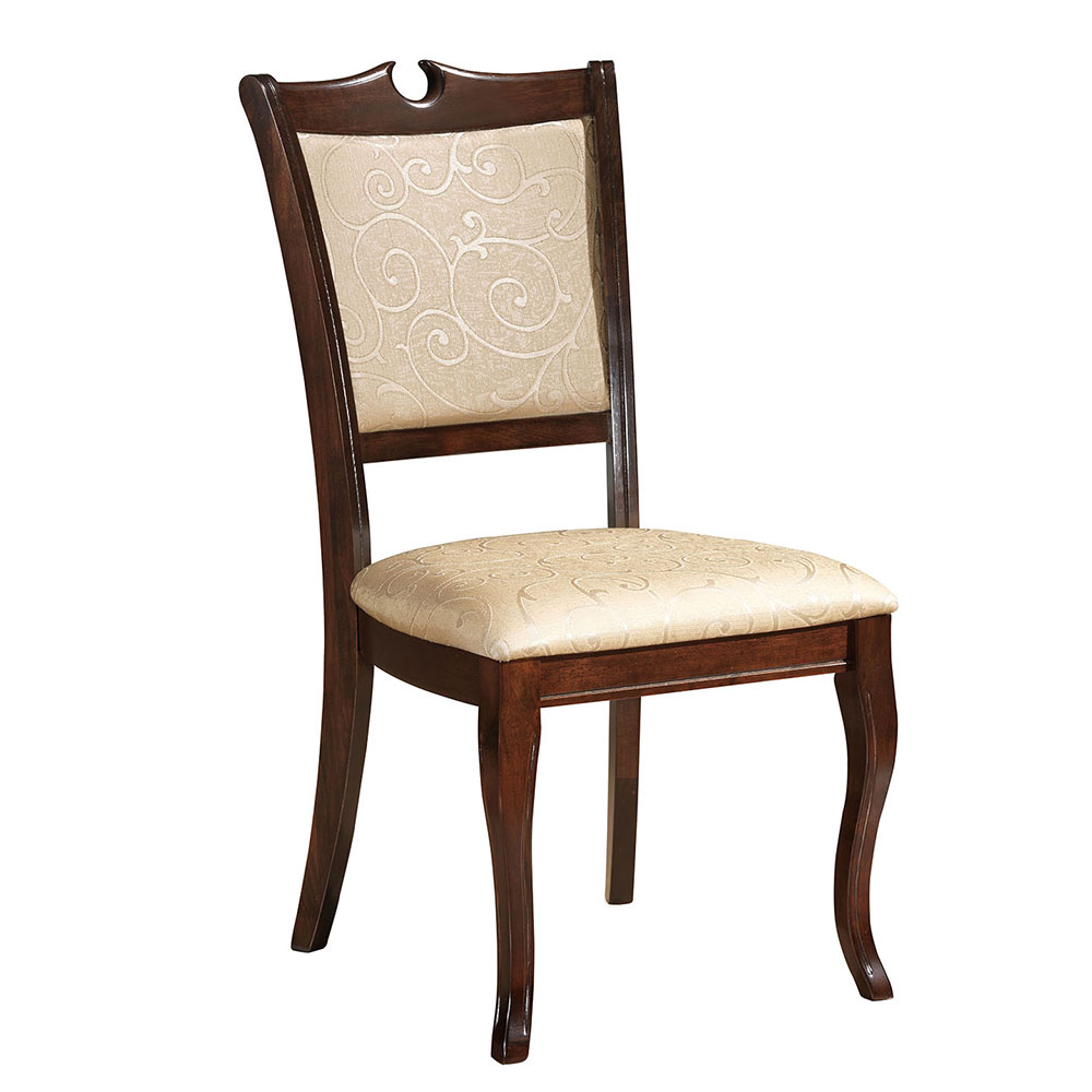 BestLivingHome Stühle im italienischen Design Beige und Walnussfarben (2er Set)