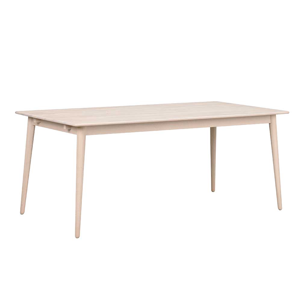 TopDesign Holztisch in Eiche White Wash massiv Skandi Design