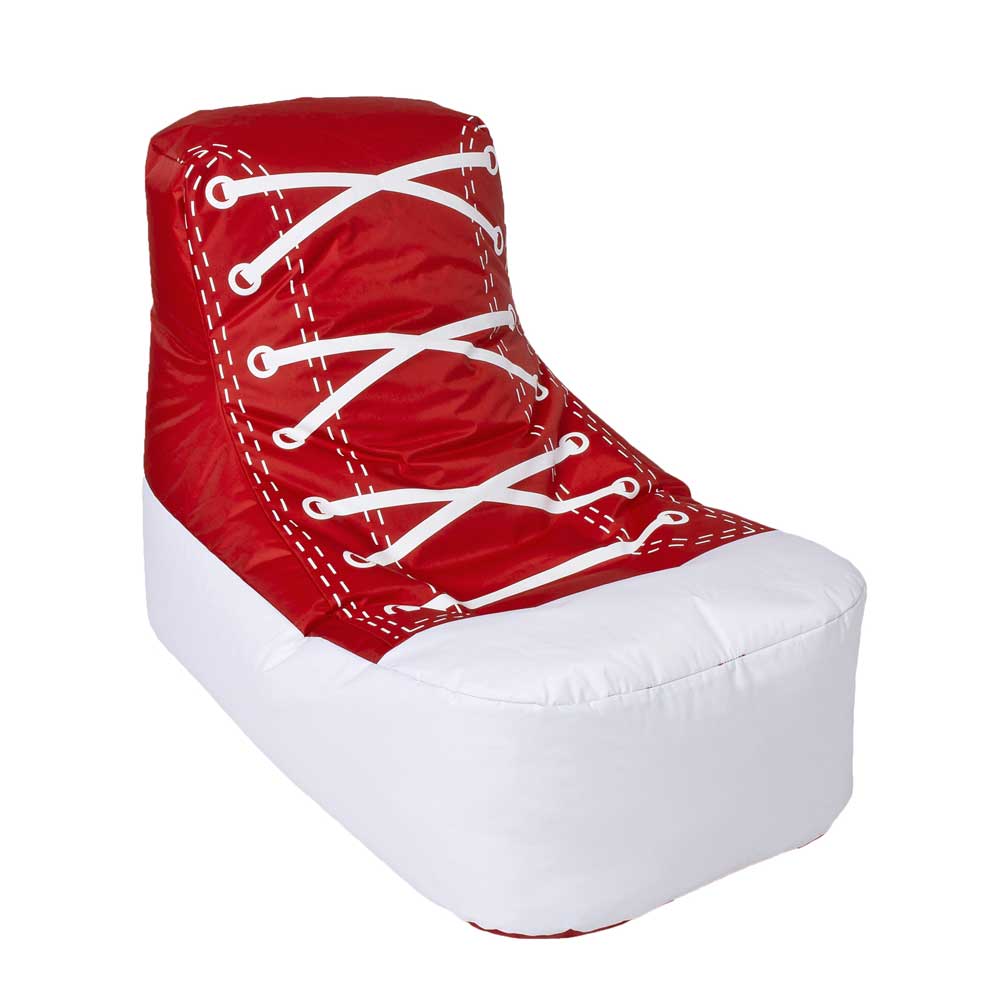 Young Furn Sitzsack im Sneaker Design Rot Weiß