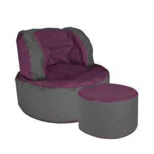 Young Furn Sitzsack Sessel in Violett Grau