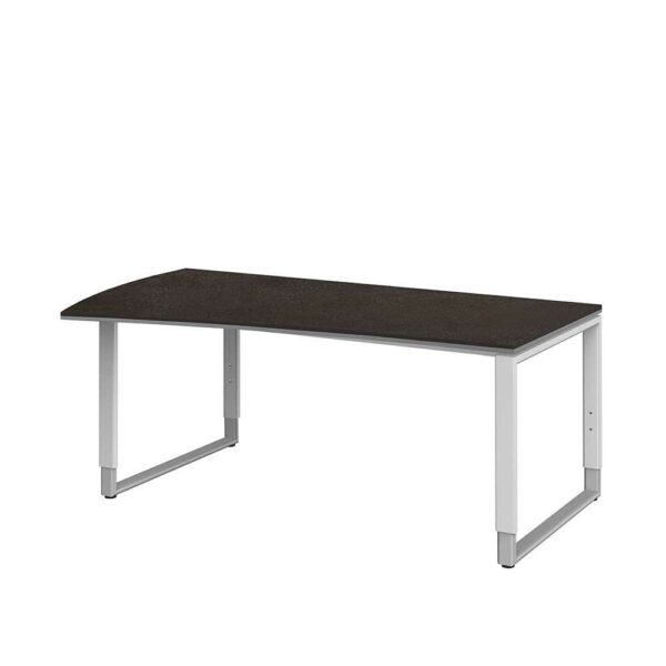 Spirinha Höhenverstellbarer Schreibtisch in Braun Silber 180 cm breit