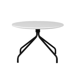 Doncosmo Runder Wohnzimmer Tisch in Schwarz Weiß 60 cm breit