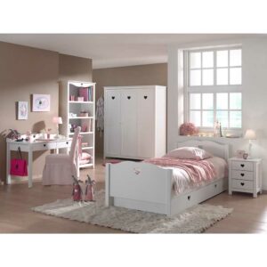4Home Mädchenzimmer in Weiß komplett (sechsteilig)