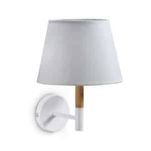 4Home Wandlampe mit Schirm Weiß