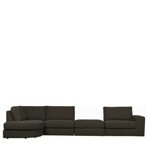 Basilicana Sofa Kombination Anthrazit in modernem Design fünf Sitzplätzen