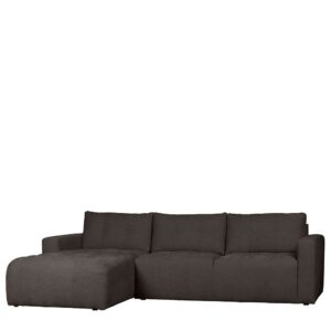 Basilicana Sofaecke in Anthrazit mit drei Sitzplätzen 280 cm breit - 170 cm tief