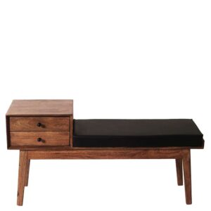Möbel Exclusive Flurbank aus Mangobaum Massivholz 120 cm breit