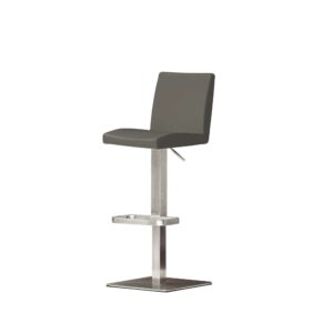 TopDesign Tresenhocker in Grau mit Rückenlehne