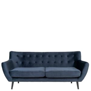 4Home Wohnzimmer Couch in Dunkelblau 180 cm breit