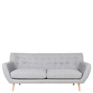 4Home Hellgraues Sofas Dreisitzer mit Armlehnen Skandi Design