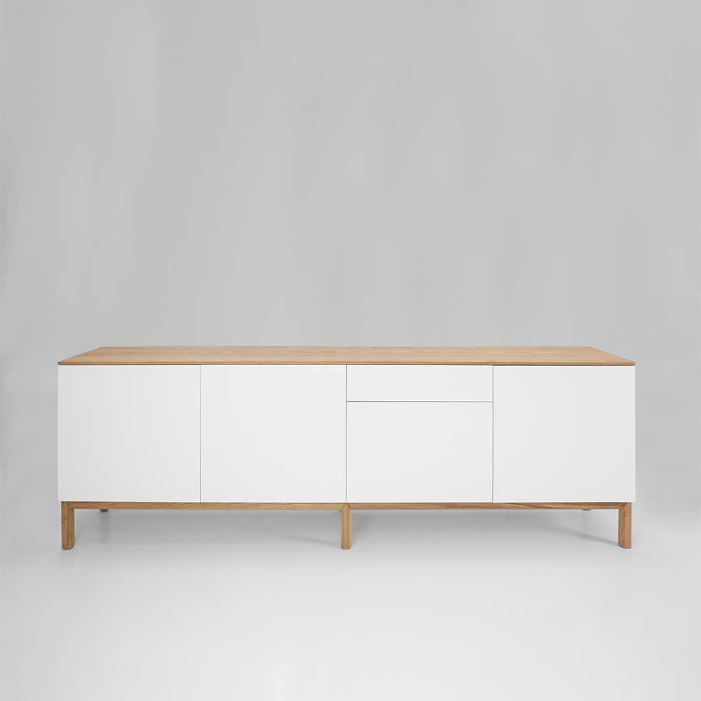 Doncosmo Sideboard in Weiß Eiche 240 cm