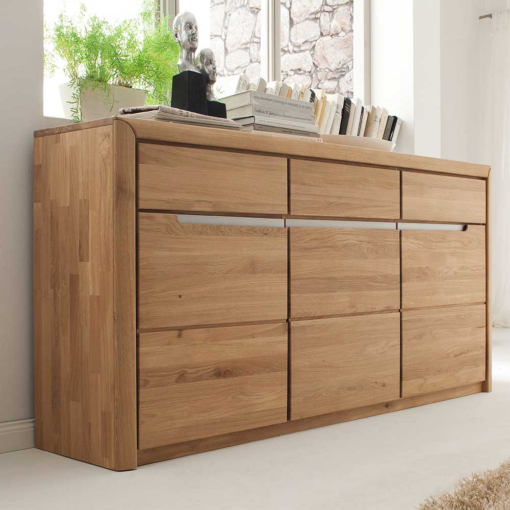 Nature Dream Sideboard aus Wildeiche massiv Bianco geölt 180 cm