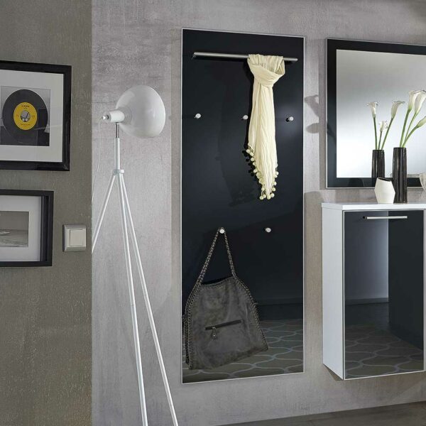 Homedreams Flurgarderobe in Anthrazit Glas