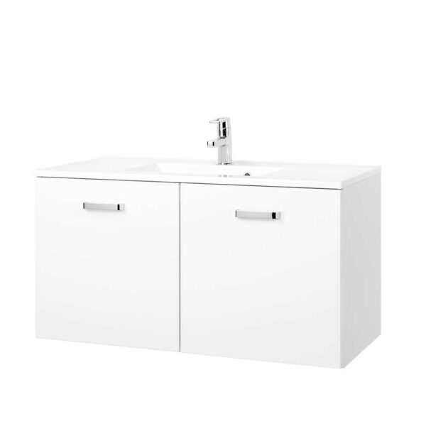 Star Möbel Badezimmer Waschtisch in Hochglanz Weiß modern