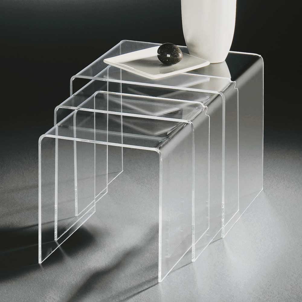 TopDesign Tischchen Set aus Acrylglas modern (dreiteilig)