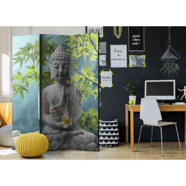 4Home Trennwand Paravent mit Buddha Motiv 135 cm breit