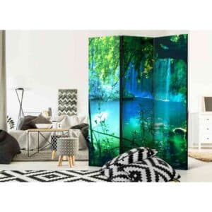 4Home Falt Paravent mit Wasserfall Motiv modern