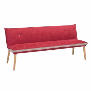 Basilicana Polsterbank in Rot Beige Webstoff