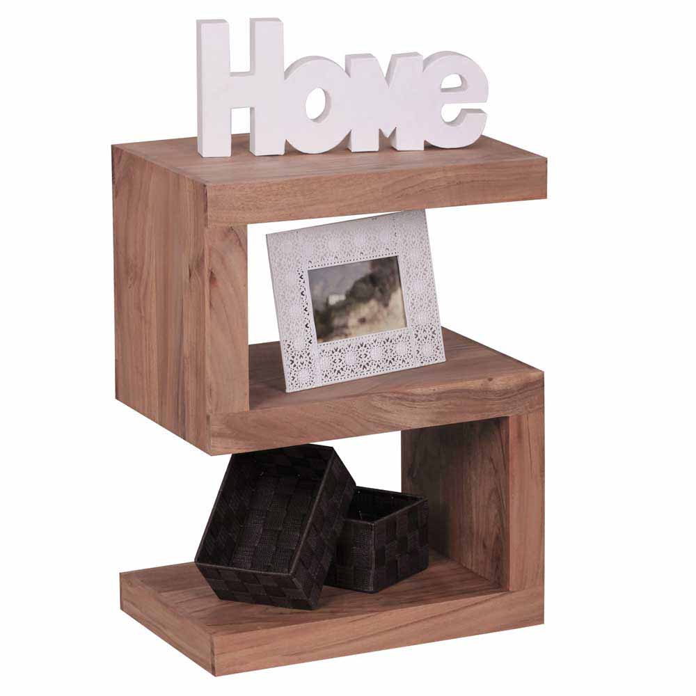 Möbel4Life Beistelltisch aus Akazie Massivholz 5 Form