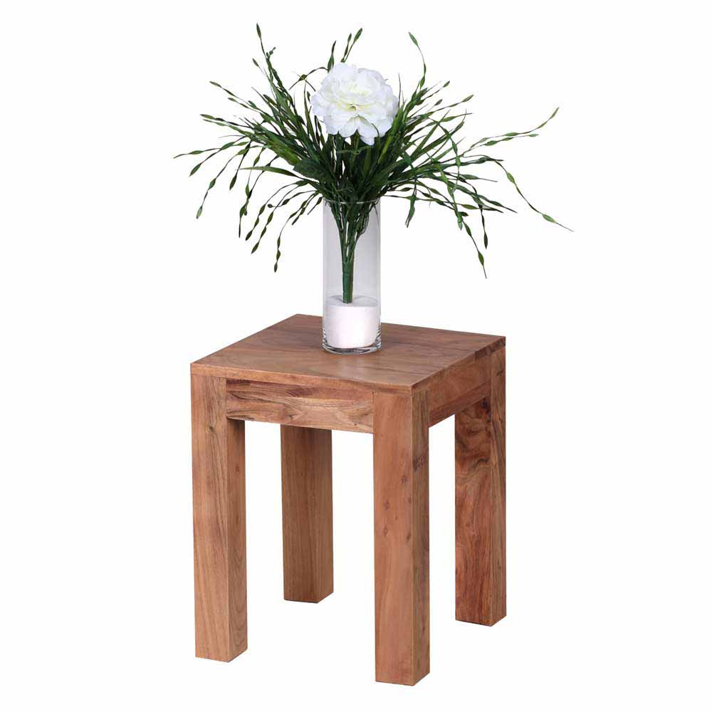 Möbel4Life Ablagetisch aus Akazie Massivholz 35 cm breit
