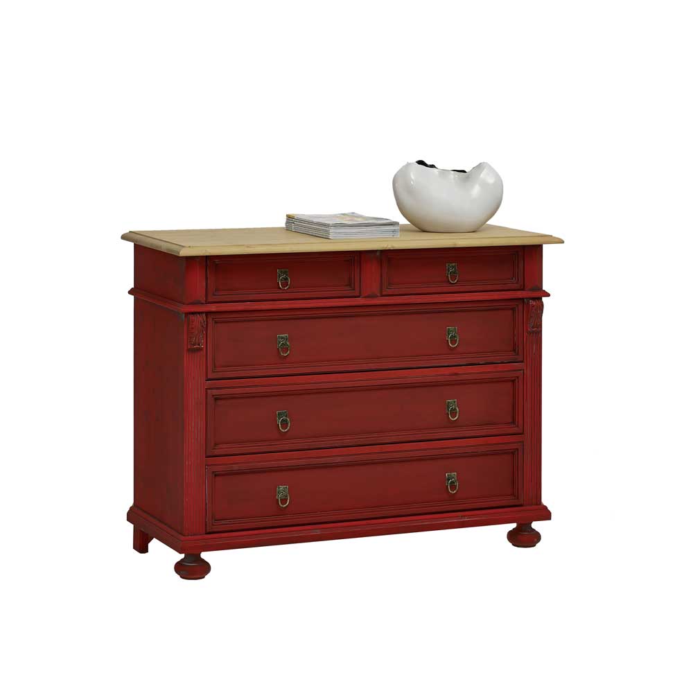 Dreaming Forest Vintage Sideboard in Rot Fichte Massivholz